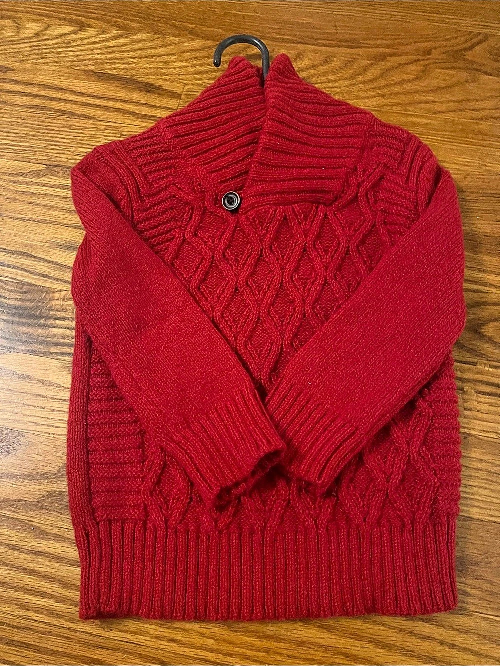 Cat & Jack Cable Knit Turtleneck Sweater in Red Size 2T Like New